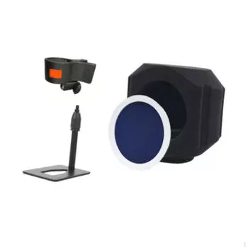 Звукоизоляционный чехол для микрофона, ветрозащитный экран, акустический фильтр, губка для рабочего стола чёрный