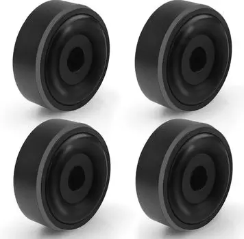 Звукоизолятор Изолятор для предотвращения воя динамика Алюминиевый круглый тип Lubonarie Золото Серебро Звукоизоляция Предотвращение вибрации Изолятор для динамика 4 чёрный