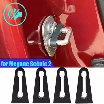 Звукопоглощающий буфер дверного замка для Renault Megane 2 Scnic 2 2002-2008, звукоизоляционный скрип, глухой уплотнитель, глушитель чёрный