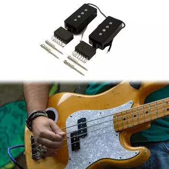 Звукосниматель Alnico 5 Bridge, простая установка, легкая замена, открытый дизайн, хамбакер для бас-гитары
