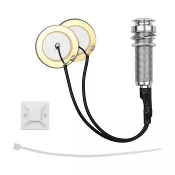 Звукосниматель для акустической гитары, клейкий инструмент, мини-преобразователь с разъемом 1/4 дюйма для скрипки чёрный