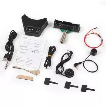 Звукосниматель для гитары Sound Hunter, деревянная гитара, звукосниматель с отверстием под резонатор, двойной звукосниматель, резонанс/анти-вой/функция аккомпанемента BT