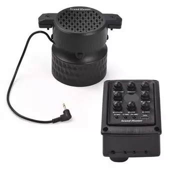 Звукосниматель для гитары Sound Hunter, деревянный, с динамиком 8 Вт, гитара, резонаторное отверстие, звукосниматель, задержка хоруса чёрный