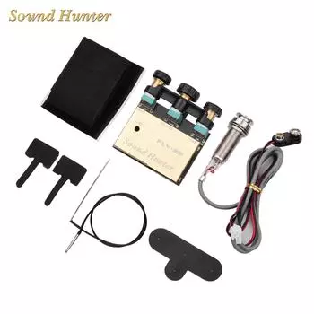 Звукосниматель для гитары Sound Hunter, встроенный активный пьезоэлектрический эквалайзер, эквалайзер с двойным источником разноцветный
