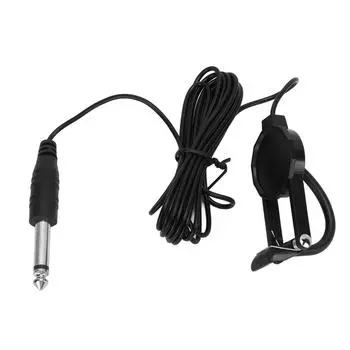 Звукосниматель для скрипки с зажимом на разъеме 1/4 дюйма, устраняющий шум, аксессуар для звукоснимателя для скрипки, черный кабель 2,5 м