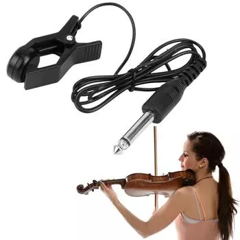 Звукосниматель на клипсе для акустической гитары, соединительный кабель 0,9 м, гитарный звукосниматель, тюнер, усилитель для струнного инструмента, скрипки, укулеле