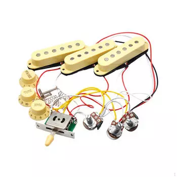 Звукосниматели для электрогитары, мост с зубчатым колесом, предварительно смонтированный пассивный звукосниматель для ST жёлтый