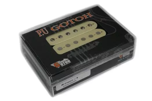 Звукосниматели-хамбакеры GOTOH, сделано в Японии, цвет кремовый, звукосниматель HB-Classic, (Шеи), (GTPU-HB-CLS-CRM-N)