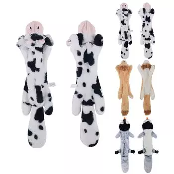 Звукоустойчивая к укусам домашних животных, плюшевая игрушка из кожи животного, вельветовая форма для сельскохозяйственных животных, 17,7 дюйма One Size