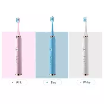 Звуковая электрическая зубная щетка для взрослых, умная зубная щетка с таймером, чистое отбеливание зубов, быстрая USB перезаряжаемая зубная щетка, сменная головка