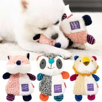 Звуковая игрушка для домашних животных, плюшевые коренные зубы, устойчивые к укусам, анти-деформация, снятие стресса, чистка зубов, мягкая интерактивная игрушка для домашних животных для собак Raccoon