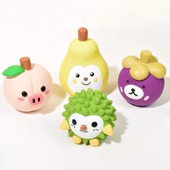 Звуковая игрушка для собак в форме фруктов, пищащая игрушка для домашних собак из латекса, устойчивая к укусам, жевательные игрушки, интерактивные игрушки, товары для животных зелёный