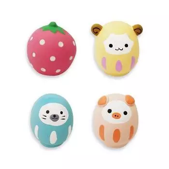 Звуковая игрушка Let s Doggy Dog Ball Squeak Zoo, 1 комплект, смешанные цвета 4 цветов