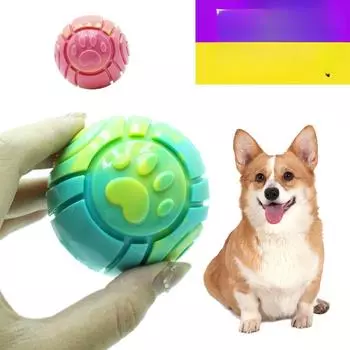 Звуковая игрушка-мяч для жевания и скрежета зубами для собак, игрушка для домашнего животного 6.4cm