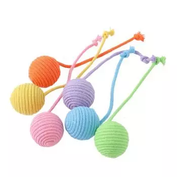 Звуковая интерактивная игрушка для кошек, устойчивая к укусам, красочная игрушка-мяч для кошек и котят синий