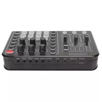 Звуковая карта Live Sound с поддержкой Bluetooth 48 В, большая диафрагма, шумоподавление, звуковая микшерная плата с 15