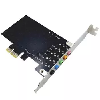Звуковая карта Pci-E 5.1 Компьютер Pcie 5.1 Channel 3D Audio 6 каналов 3D Игры Музыка Цифровая звуковая карта Pci Express 5.1 Ch 24Bit