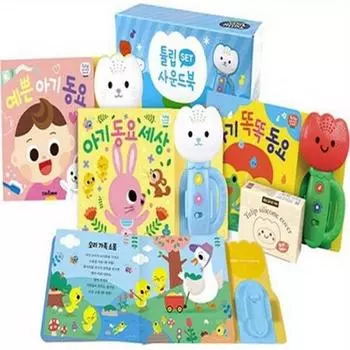 Звуковая книга Smart Bear Tulip Haneul (3 типа) + Набор силиконовых чехлов для корейских детских игрушек