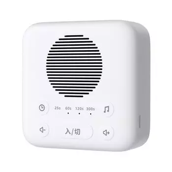 Звуковая кнопка смыва унитаза Kiriwa Звук батареи Звук унитаза Вода Вода 10 типов шума Питание переменного тока Высокий уровень громкости Звук унитаза Домашний портативный белый