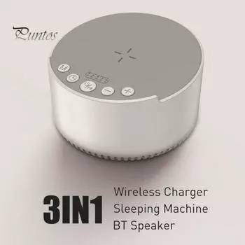 Звуковая машина белого шума для терапии сна Компактный дизайн Портативный беспроводной генератор белого шума Bluetooth-совместимый динамик чёрный