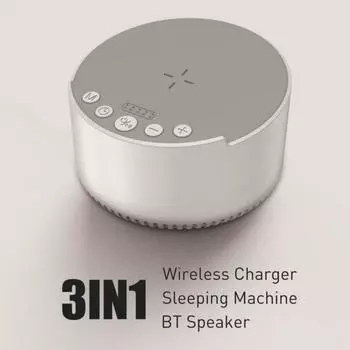 Звуковая машина Yousheng White Noise Sound Machine для терапии сна, компактный дизайн, портативный беспроводной генератор белого шума, совместимый с Bluetooth-динамиком чёрный