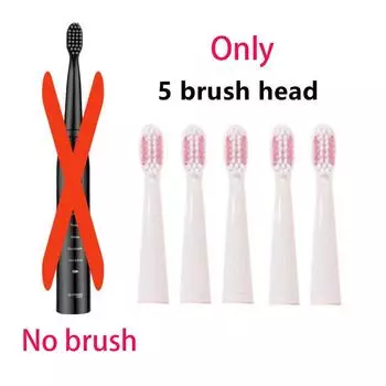 Звуковая перезаряжаемая электрическая зубная щетка, моющаяся, отбеливающая, таймер для мужчин и женщин, для взрослых, с 4 головками, мягкими волосами, водонепроницаемость IPX7