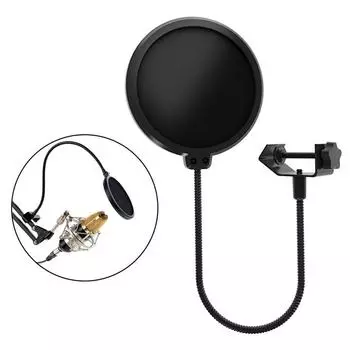 Звуковой фильтр экрана ветра двухслойного микрофона студии гибкий для трансляции