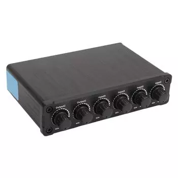 Звуковой микшер 4 в 2 выхода 6,35 мм стерео моно канал переключения независимый микшер управления для