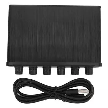 Звуковой микшер 4 в 2 выхода 6,35 мм стерео моно канал переключения независимый микшер управления для электронных