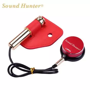 Звуковой преобразователь для гитары Sound Hunter, пьезо-звукосниматель для акустической гитары, укулеле, скрипки, альта, эрху красный