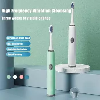 Звуковые электрические щетки для зубов бытовые вибрирующие зубные щетки для взрослых на батарейках легкие дорожные электрические зубные щетки