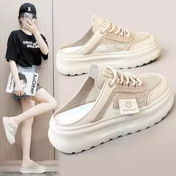 Zy1802 женские сандалии, новые популярные летние универсальные тапочки в стиле Мори на толстой подошве для улицы, на плоской мягкой подошве с ремешком 35