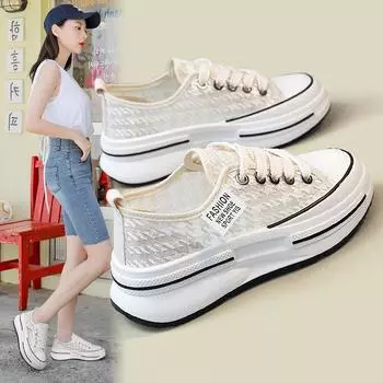 Zy5706, новые весенне-летние дышащие кроссовки с цветными блоками, повседневная женская обувь на платформе с увеличенным круглым носком в корейском стиле 35