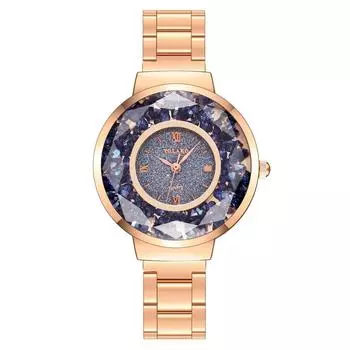 Зыбучие пески сломанный алмаз ромб зеркало вспышка женские часы женские часы стальной ремень кварцевые часы обработка настройка чёрный