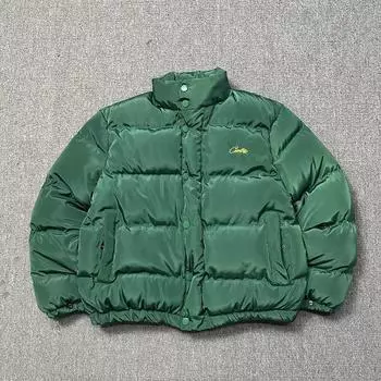 ZYLLO Новая мужская и женская одинаковая мода Классическая простая вышивка букв Уличный повседневный хлеб Хлопковая одежда S зелёный