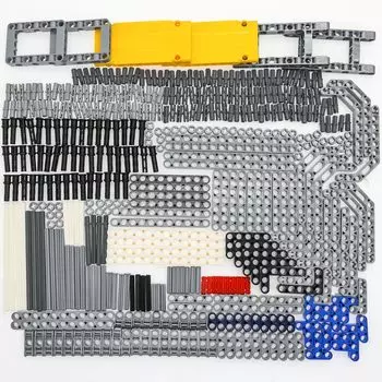 Zylopa 420 шт. Technic Parts Beam Tweezers Technic Car Motor Axle Lift Arm Panel Connector Frame Plate Совместимость (Случайный цвет)