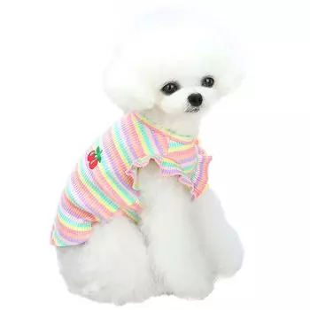 ZYYRSS Pet Soft Cotton Pet Small Cute Short Sleeve Tank Одежда для домашних животных для двух собак, быстросохнущая одежда, футболка, собаки, собаки, топ, ноги, весна,