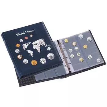 Альбом "World Money" для монет, с листами (323813) Optima Размер альбома 245х270 мм, материал: высококачественная искусственная кожа