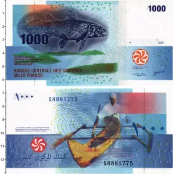 Банкнота 1000 франков Коморских островов 2005 года