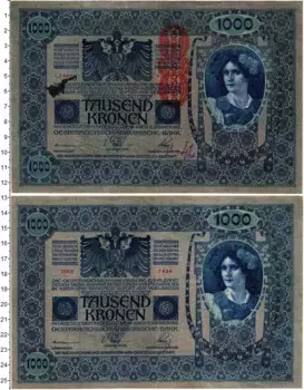 Банкнота 1000 крон Австрии 1902 года