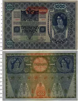 Банкнота 1000 крон Австрии 1919 года