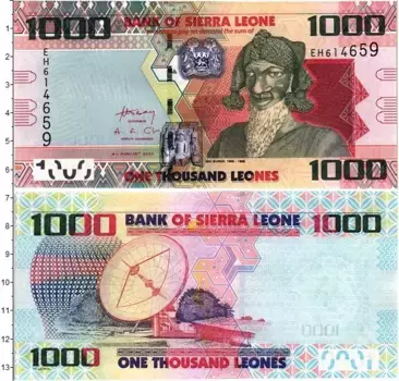 Банкнота 1000 леоне Сьерры-Леоне 2013 года