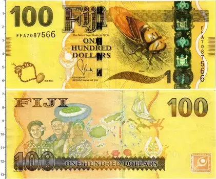 Банкнота 100 долларов Фиджи 2012 года