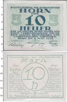Банкнота 10 геллеров Германия : Нотгельды 1920 года
