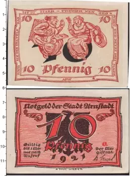 Банкнота 10 пфеннигов Германии 1921 года Нотгельд