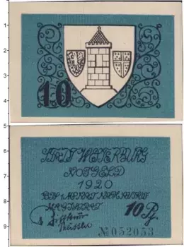 Банкнота 10 пфеннигов Германия : Нотгельды 1920 года