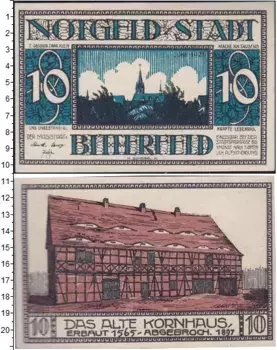 Банкнота 10 пфеннигов Германия : Нотгельды 1921 года