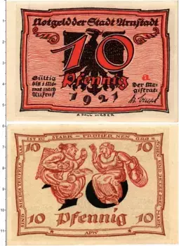 Банкнота 10 пфеннигов Германия : Нотгельды 1921 года Арнштадт