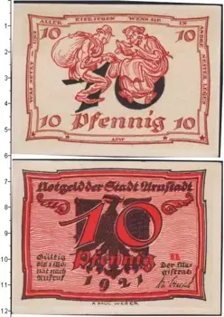 Банкнота 10 пфеннигов Германия : Нотгельды 1921 года