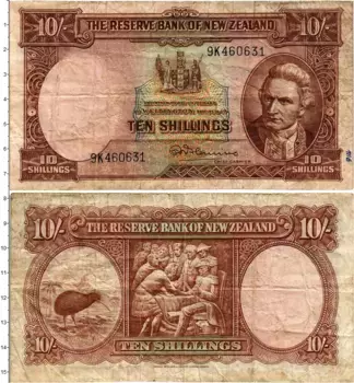 Банкнота 10 шиллингов Новой Зеландии Выпуск 1940-55
